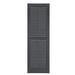 Perfect Shutters, inc. Premier Louver Exterior Shutters Vinyl in Gray/Black | 35 H x 15 W x 0.78 D in | Wayfair IL501535007