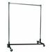 Quality Fabricators 67" W Heavy Duty Single Rail Garment Rack Metal in Black/Gray | 79 H x 75 W x 23 D in | Wayfair 272721BLK