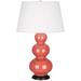 Robert Abbey Triple Gourd 32.75" Table Lamp Ceramic/Fabric in Red/Brown | 32.75 H x 20 W x 20 D in | Wayfair ML41X