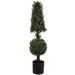 Charlton Home® Artificial Ball Cone Floor Boxwood Topiary in Pot Liner Liner Plastic | 38 H x 10 W x 10 D in | Wayfair