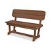 POLYWOOD® Park 48" Backless Outdoor Bench Plastic in Brown | 17 H x 48 W x 14.75 D in | Wayfair PB48TE