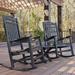 Trex Outdoor Yacht Club 3-Piece Rocker Set Plastic in Black | Wayfair TXS121-1-CB