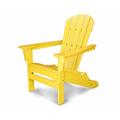 POLYWOOD® Palm Coast Folding Adirondack in White/Yellow | 37.5 H x 29.75 W x 33.5 D in | Wayfair HNA110LE