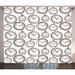 Wildon Home® Adalhard Clock Graphic Print & Text Semi-Sheer Rod Pocket Curtain Panels Polyester in Brown | 108 H in | Wayfair RBRS1273 39184436