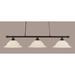 Red Barrel Studio® Oxford 3-Light Bar Glass in White/Black | 11.25 H x 56 W x 16 D in | Wayfair 78049FED8A7C4C3E8C17E8DCC551015A