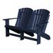 Wildridge Plastic Adirondack Chair in Gray/Black | 34 H x 55 W x 29 D in | Wayfair LCC-129-Weathered Wood/Black