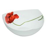 Red Vanilla Summer Sun Salad Serving Bowl Bone China/All Ceramic in White | 3.75 H x 9.75 W x 9.75 D in | Wayfair SB3400-250