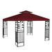 Sunrise Outdoor LTD Replacement Sunshade Double Tier Canopy Top Patio Pavilion Cover Fabric in Red | 6 H x 120 W x 120 D in | Wayfair G246-BGD