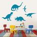 Sweetums Wall Decals 5 Piece Dinosaur Wall Decal Set Vinyl in Blue | 18 H x 10 W in | Wayfair 1388Teal