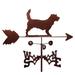 SWEN Products Rivas PBGV Dog Weathervane Metal/Steel in Brown/Gray | 30 H x 21 W x 15.5 D in | Wayfair 1256-Flat