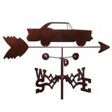 SWEN Products 57 Chevy Race Car Auto Weathervane Metal/Steel in Brown/Gray | 30 H x 21 W x 15.5 D in | Wayfair 1086-Garden