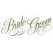 The Decal Guru Bride & Groom Label Wall Decal Vinyl in Green | 11 H x 28 W in | Wayfair 1984-WALL-01-13