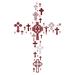 The Decal Guru Cross Collection Wall Decal Vinyl in Red/White | 36 H x 24 W in | Wayfair 1739-WALL-02-01