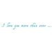 The Decal Guru I Love You Quote Wall Decal Vinyl in Blue/White | 3 H x 21 W in | Wayfair 1300-WALL-01-19