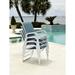 Telescope Casual Reliance Stacking Patio Dining Armchair Sling in White | 33 H x 22.5 W x 25 D in | Wayfair 8L7635D01