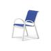 Red Barrel Studio® Hiraku Stacking Patio Dining Chair Sling in White | 33.25 H x 23.5 W x 26 D in | Wayfair 25CBC97EE17240649C8B8A616C75C066