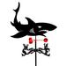 SWEN Products Hendrickson Farrell - Shark Weathervane Metal/Steel in Brown/Gray | 30 H x 21 W x 15.5 D in | Wayfair 9024-Side