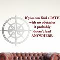 The Decal Guru Compass Quote Wall Decal Vinyl in Gray | 20 H x 24 W in | Wayfair 1754-WALL-01-01