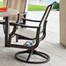 Telescope Casual St. Catherine Swivel Patio Dining Armchair Plastic/Resin/Sling | 39 H x 25.5 W x 29.75 D in | Wayfair HH6J38D01