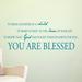 Sweetums Wall Decals You Are Blessed Wall Decal Vinyl in Blue | 18 H x 48 W in | Wayfair 1692Teal