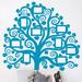 The Decal Guru Family Tree Pictures Wall Decal Vinyl in Blue | 60 H x 54 W in | Wayfair 1939-WALL-01-18