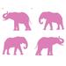 The Decal Guru Elephant Pattern Wall Decal Vinyl in Pink | 2.5 H x 4 W in | Wayfair 1285-WALL-01-07