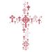 The Decal Guru Cross Collection Wall Decal Vinyl in Red/White | 36 H x 24 W in | Wayfair 1739-WALL-02-02