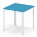 Telescope Casual Robinett Plastic/Resin Outdoor Side Table Plastic/Metal in Blue/White | 19.5 H x 18 W x 18 D in | Wayfair 5106PQ002