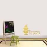 The Holiday Aisle® Berardi Elf Reporting Directly to Santa Wall Decal Vinyl in Yellow | 15 H x 24 W in | Wayfair A10710703D334ADBB690207DDA1591F1