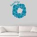 The Holiday Aisle® Maurin Happy Holidays Wreath Wall Decal Vinyl in Blue | 24 H x 22 W in | Wayfair 4BDB6D239D6A49CC9BE6E59C381FA3F6