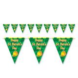 The Holiday Aisle® Happy St Patrick's Day Pennant Plastic Banner in Green | Wayfair 67339BD83BF8497FB86453ED656E9BC7