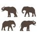 The Decal Guru Elephant Pattern Wall Decal Vinyl in Brown | 2.5 H x 4 W in | Wayfair 1285-WALL-01-21