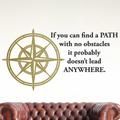 The Decal Guru Compass Quote Wall Decal Vinyl in Black/Yellow | 29 H x 35 W in | Wayfair 1754-WALL-02-09