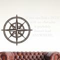 The Decal Guru Compass Quote Wall Decal Vinyl in White/Brown | 20 H x 24 W in | Wayfair 1754-WALL-01-04