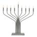 The Holiday Aisle® Electric Menorah Stainless Steel in Gray | 17.75 H x 16 W x 2.5 D in | Wayfair THLA3542 39939408