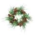 Tori Home Foilage w/ Mixed Pinecones Artificial Christmas Wreath - 24-Inch Unlit Traditional Faux in Green | 24 H x 24 W x 4 D in | Wayfair