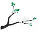 The Decal Guru Love Birds on a Branch Wall Decal Vinyl in White/Black | 26 H x 33 W in | Wayfair 1960-WALL-01-10