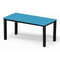 Telescope Casual Robinett Plastic/Resin Outdoor Coffee Table Plastic/Metal in Blue/Black | 19.5 H x 42 W x 21 D in | Wayfair 5058PQS01