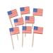 The Holiday Aisle® Patriotic US Flag Picks Wood in Blue/Brown/Red | 2.5 H x 1.5 W x 0.01 D in | Wayfair THLA1308 39060153