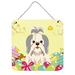 The Holiday Aisle® Easter Eggs Shih Tzu Gloss Wall Décor Metal in Gray/White | 8 H x 6 W in | Wayfair THLA4750 39992901