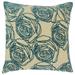 The Pillow Collection Ilaria Floral Bedding Sham Polyester | 26 H x 26 W in | Wayfair EURO-MER-M9181-TEAL-A5930P8L3R