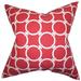 The Pillow Collection Betchet Geometric Bedding Sham 100% Cotton in Red | 26 H x 20 W in | Wayfair STD-PP-LINKED-CARMINE-C100