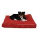 Carolina Pet Company Classic Twill Rectangular Pet Bed in Red w/ Khaki Cording Polyester/Cotton in Red/White | 4 H x 36 W x 27 D in | Wayfair 01214
