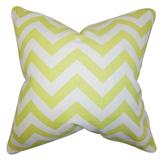 The Pillow Collection Gaines Chevron Bedding Sham Cotton Blend | 30 H x 20 W x 5 D in | Wayfair QUEEN-pp-zizzag-canalgreen-c55-l