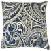 The Pillow Collection Natashaly Damask Bedding Sham Polyester | 26 H x 26 W x 8 D in | Wayfair EURO-MER-M9307-NAVY-R39P33PP28