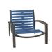 Tropitone South Beach EZ Span™ Patio Chair in Gray/White/Brown | 22.5 H x 26.5 W x 28.5 D in | Wayfair 230513RB_PMT_RYB