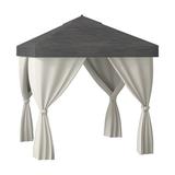 Tropitone Basta 8 Ft. W x 8 Ft. D Aluminum Patio Gazebo Aluminum/Metal/Soft-top in Gray | 109 H x 96 W x 96 D in | Wayfair