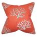 The Pillow Collection Hafwen Coastal Bedding Sham Cotton Blend in Orange/Red | 26 H x 26 W x 8 D in | Wayfair EURO-pp-isadella-salmon-c100