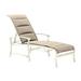 Tropitone Ovation Padded Sling Reclining Chaise Lounge Metal in White | 40.5 H x 55 W x 78.5 D in | Outdoor Furniture | Wayfair
