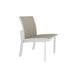 Tropitone Kor Patio Dining Side Chair Sling in White | 32 H x 25 W x 25.5 D in | Wayfair 891528_SHL_Sparkling Water